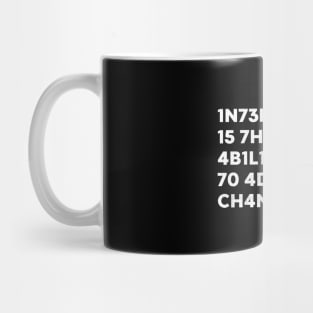 Intelligence Is The Ability To Adapt To Change Funny Science (White) Mug